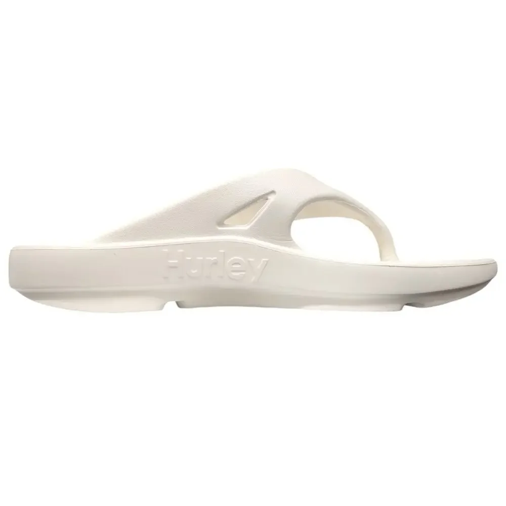 Hurley Injection Flip Flops Mens Size 9 White Casual Non-Slip Sandals